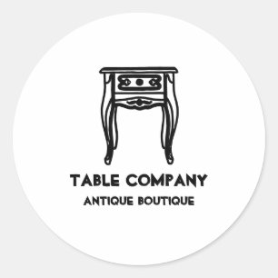 Sticker Rond Table Ancienne Vintage