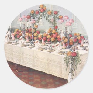 Sticker Rond Table de banquet de mariage vintage