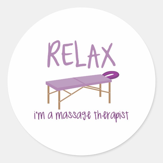 Sticker Rond Table Massage Relax (Devant)