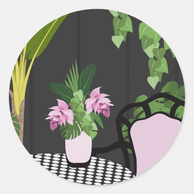Sticker Rond Table Medinilla Pièce Jardin Cour (Devant)