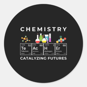 Sticker Rond Table périodique de l'enseignant en chimie Catalys