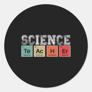Sticker Rond Table Périodique De L'Enseignant Retour À L'École
