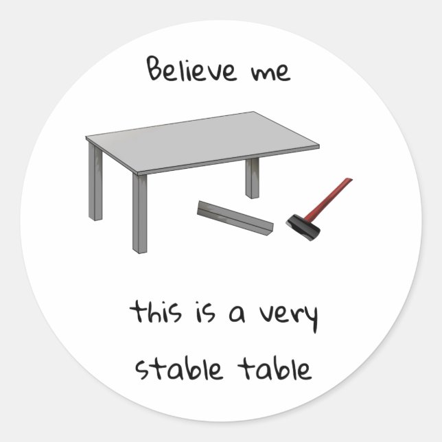 Sticker Rond Table stable (Devant)