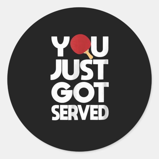 Sticker Rond Table Tennis Men Butterfly Ping Pong (Devant)