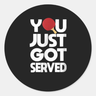 Sticker Rond Table Tennis Men Butterfly Ping Pong