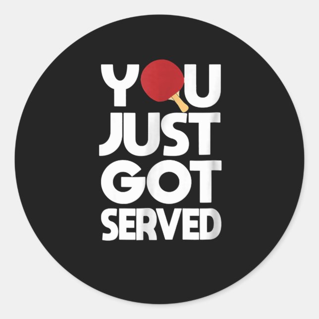 Sticker Rond Table Tennis Men Butterfly Ping Pong (Devant)