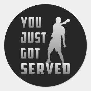 Sticker Rond Table Tennis Ping Paddle Joueur Drôle Cadeau