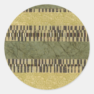 Sticker Rond Tableau à panneaux multimotifs