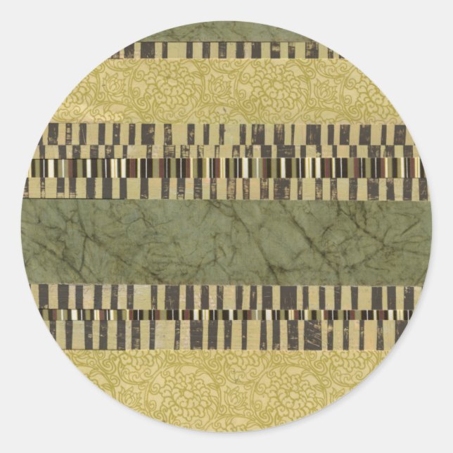 Sticker Rond Tableau à panneaux multimotifs (Devant)