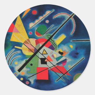 Sticker Rond Tableau bleu de Wassily Kandinsky