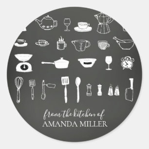 Sticker Rond Tableau de bord de la cuisine de l'autocollant ron