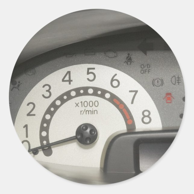 Sticker Rond Tableau de bord de voiture (Devant)