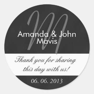 Sticker Rond Tableau de bord initial Favoriser le Merci de mari