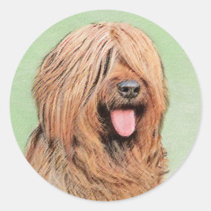 Sticker Rond Tableau de bord - Joli art original chien