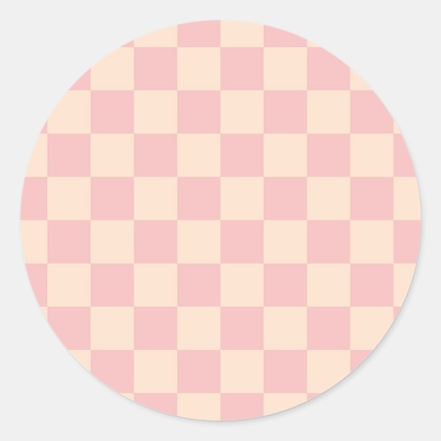 Sticker Rond Tableau de bord rose et crème (Devant)