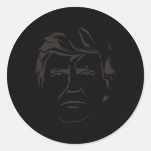 Sticker Rond Tableau De Donald Trump