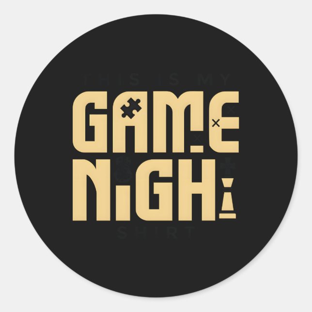 Sticker Rond Tableau Jeu Top Stratégie Jeu (Devant)