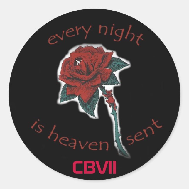 Sticker Rond tablette en toile noire plus grande, CBVII (Devant)