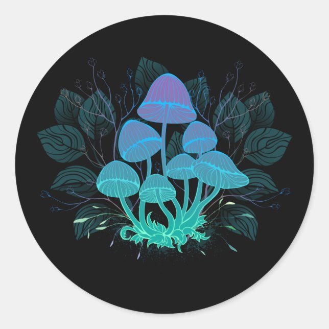 Sticker Rond Tabourets dans Bushes (Devant)