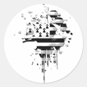 Sticker Rond Tâche Bretagne Breizh