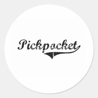 Sticker Rond Tâche professionnelle Pickpocket