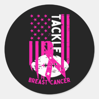 Sticker Rond Tackball Pink Ribbon Cancer du sein