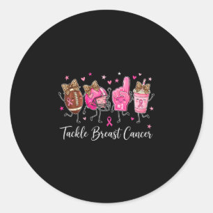 Sticker Rond Tackle le mois de sensibilisation au cancer du sei
