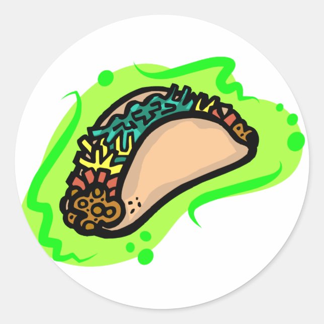 Sticker Rond Taco (Devant)