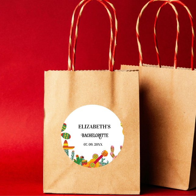 Sticker Rond Taco à propos d'amour Final Fiesta Week-end entre  (Créateur téléchargé)