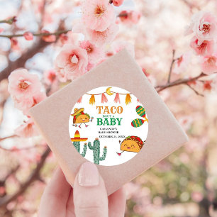 Sticker Rond Taco bout Baby Baby shower mexicain faveurs