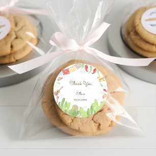 Sticker Rond Taco bout' fun fiesta mexicaine anniversaire