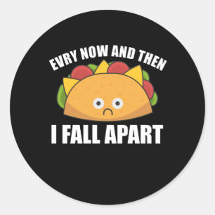 Sticker Rond Taco - De temps en temps je me désagrège Cinco de 