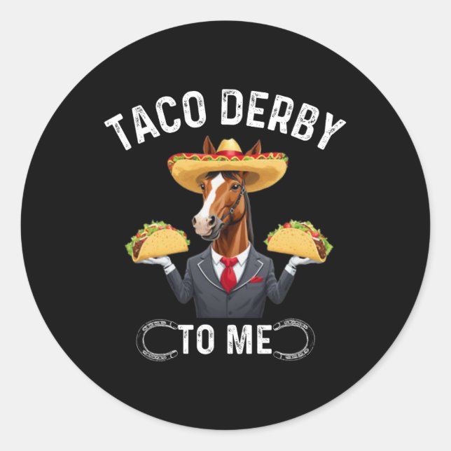 Sticker Rond Taco Derby À Moi Cinco De Mayo (Devant)