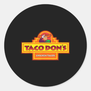 Sticker Rond Taco Don's Chicken Tacos Parodie Trump
