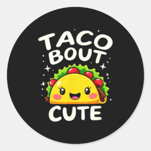 Sticker Rond Taco humoristique sur la fête d'anniversaire d'une