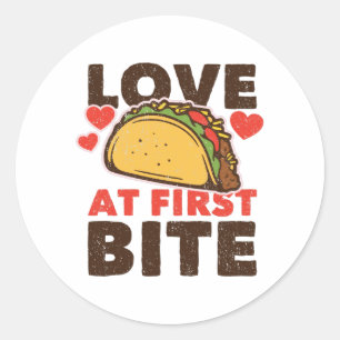 Sticker Rond Taco Love de First Bite