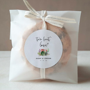 Sticker Rond Taco moderne Bout Love Cactus Mariage Succulent