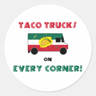 Sticker Rond Taco Trucks On Every Corner