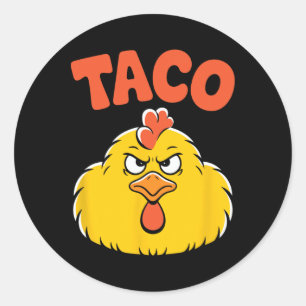 Sticker Rond Taco Trump Écrase Toujours L'Humour Politique Tar
