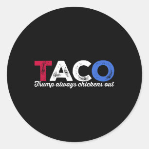 Sticker Rond Taco Trump Toujours Se Défile Humour Politique Gou