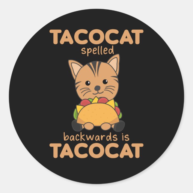 Sticker Rond Tacocat Écrit À L'Arrière Est Tacocat - Amour (Devant)