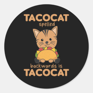 Sticker Rond Tacocat Écrit À L'Arrière Est Tacocat - Amour