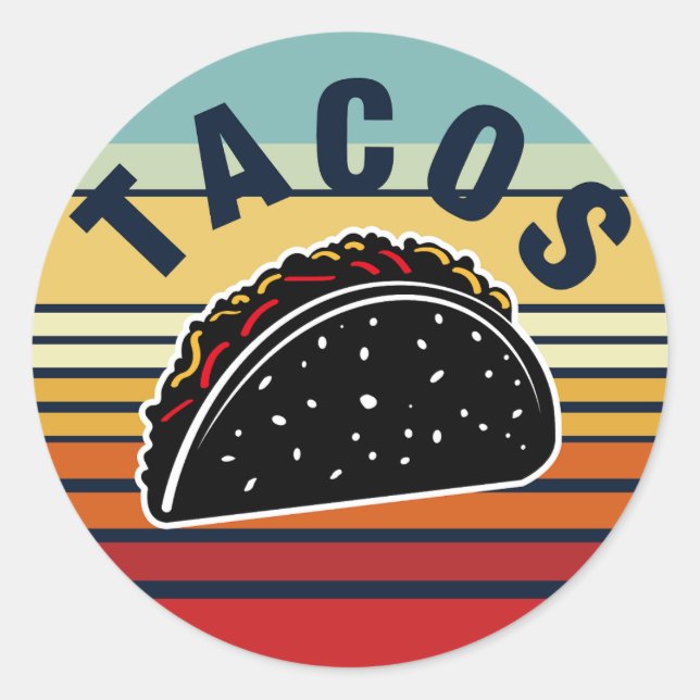 Sticker Rond Tacos (Devant)