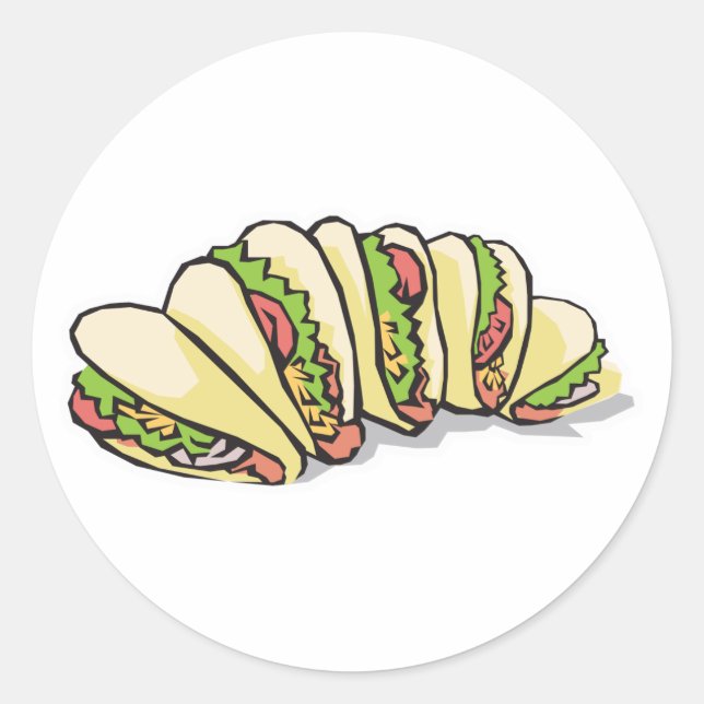 Sticker Rond tacos (Devant)