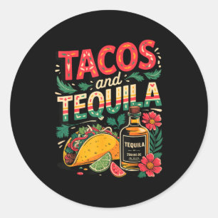 Sticker Rond Tacos et