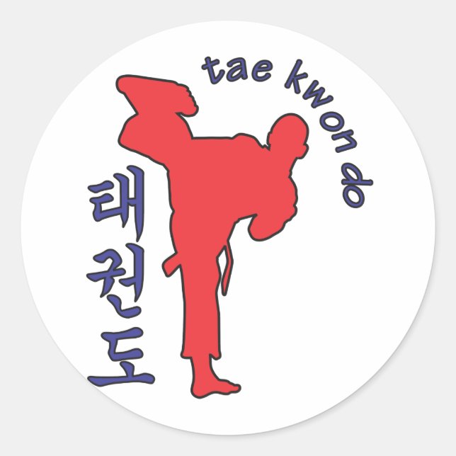 Sticker Rond tae kwon do (Devant)