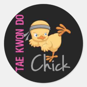 Sticker Rond Tae Kwon Do Chick