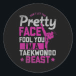 Sticker Rond Taekwondo for Kids Girls Self Defense Men Women<br><div class="desc">Taekwondo for Kids Girls Self Defense Men Women Boys Gift. Perfect gift for your dad,  mom,  papa,  men,  women,  friend and family members on Thanksgiving Day,  Christmas Day,  Mothers Day,  Fathers Day,  4th of July,  1776 Independent day,  Veterans Day,  Halloween Day,  Patrick's Day</div>