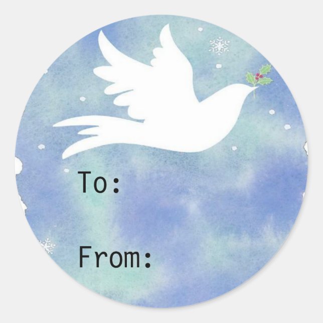 Sticker Rond Tags de Noël (Devant)