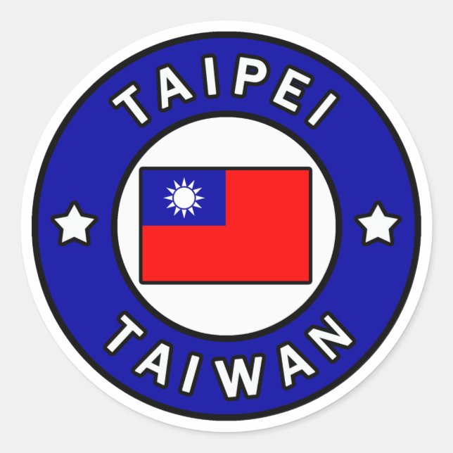 Sticker Rond Taipei Taïwan (Devant)